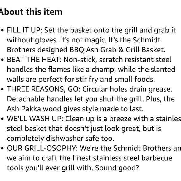 Schmidt Brothers - BBQ Ash Grab & Grill Basket, St - Picture 2 of 6
